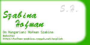 szabina hofman business card
